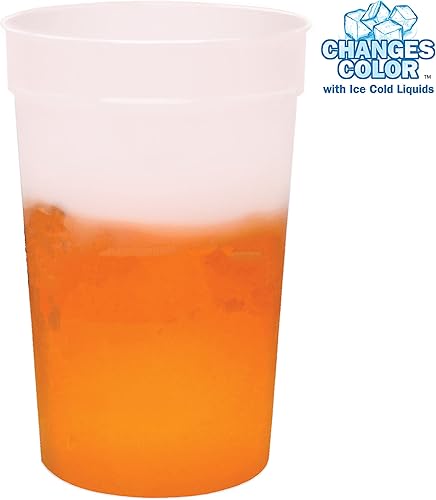 Miniatura 5 de Copas de estadio que cambian de color, plástico duradero, sin BPA, apto para lavavajillas, ideal para eventos al aire libre, juego de 12 (surtido