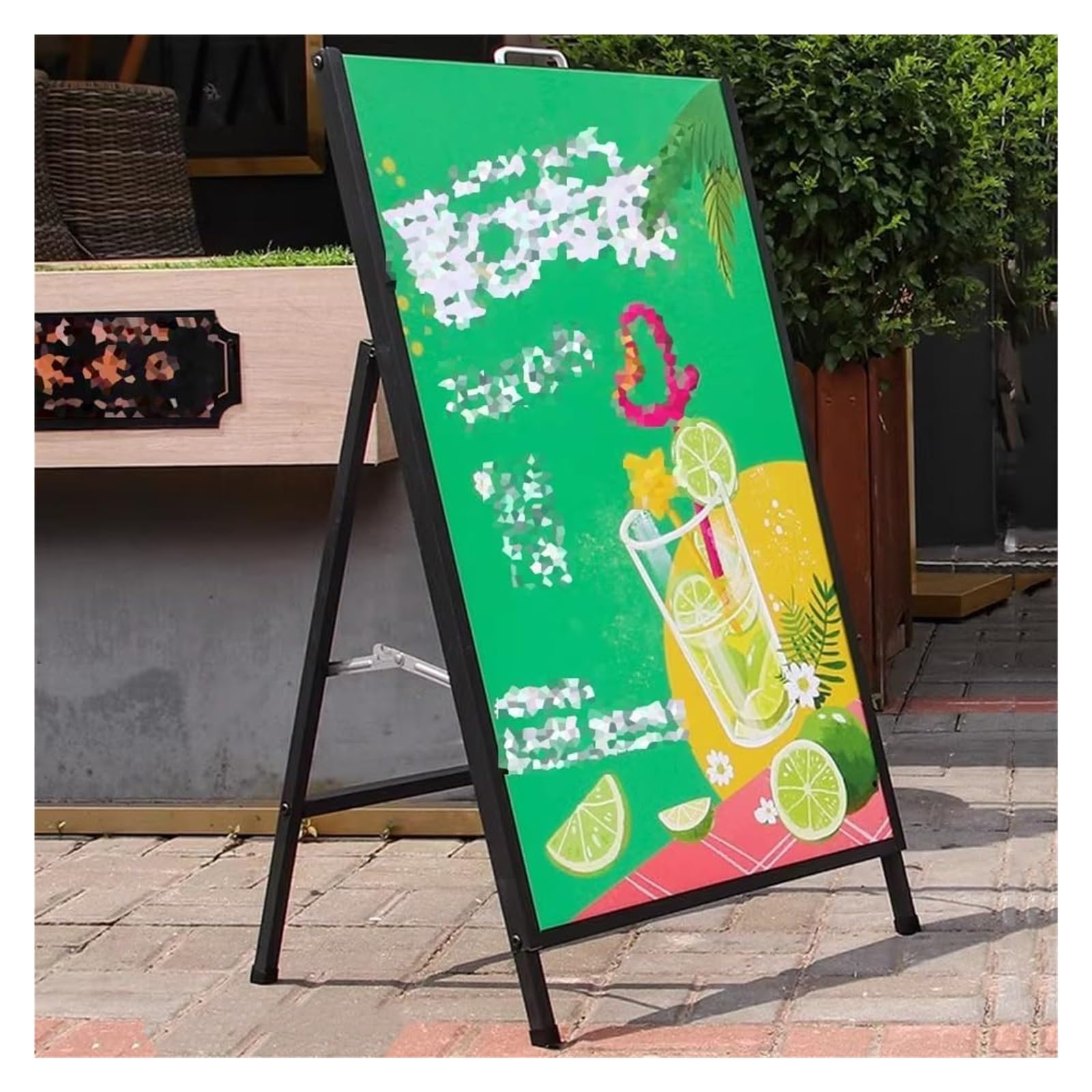 Soporte para Carteles de Exterior, Cartel publicitario de Hierro de pie con Soporte para Carteles publicitarios Plegables y de Mano para ferias comerciales y o,