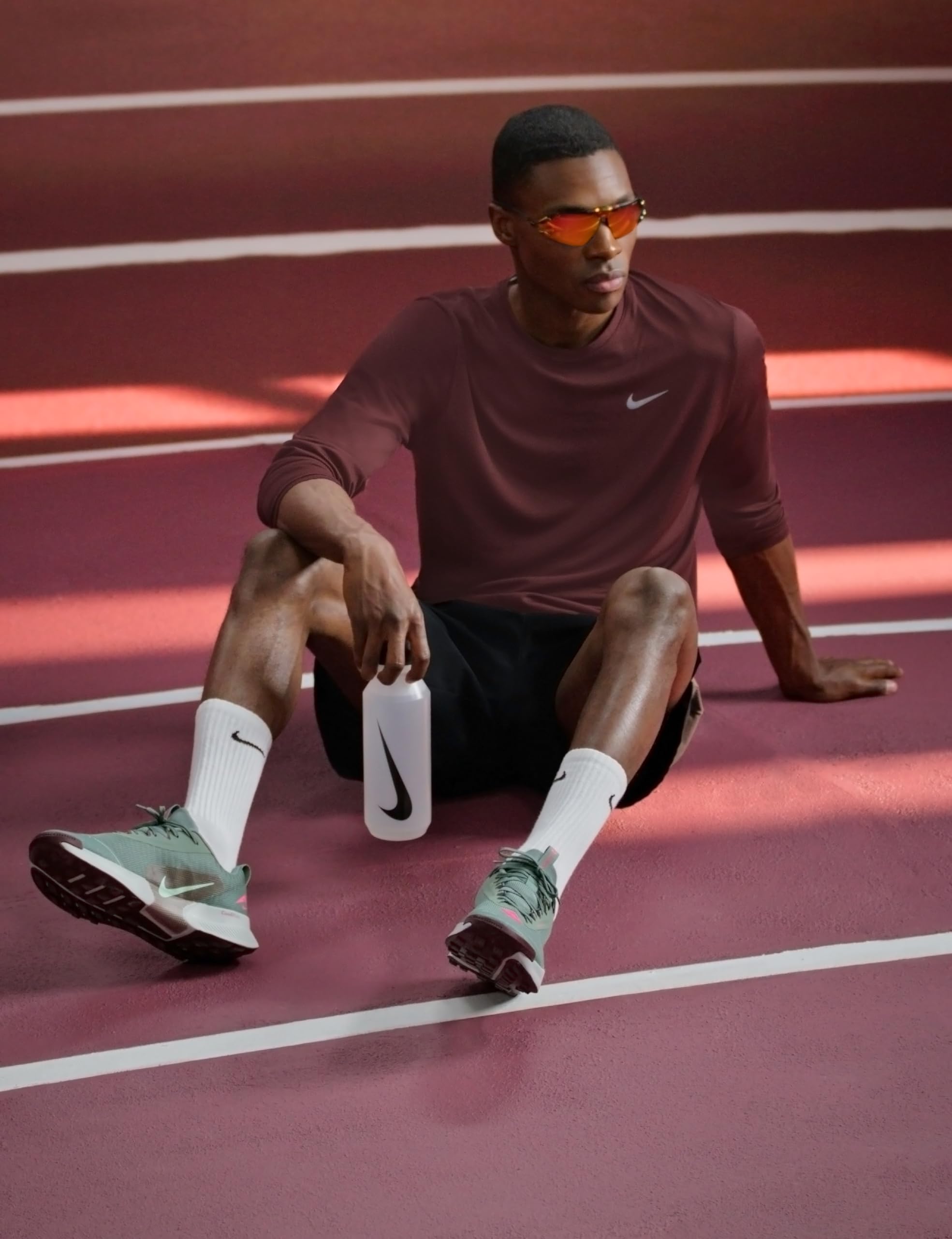NIKE Górna część biegowa Mężczyźni Nike Miler Dri-fit Uv Langarm-laufoberteil Für Herren