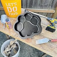 Vista 5 de AUTUMN Molde de estampado de patas hecho en Estados Unidos, molde con estampado de patas de perro y gato, molde de pata de perro, molde de cemento