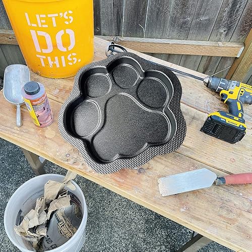 Miniatura 5 de AUTUMN Molde de estampado de patas hecho en Estados Unidos, molde con estampado de patas de perro y gato, molde de pata de perro, molde de cemento