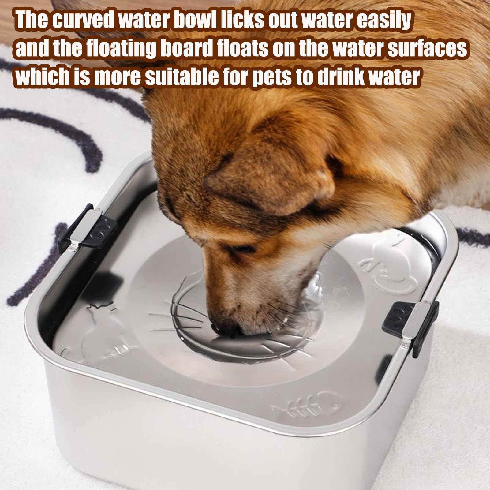 Gamelle D'Eau Anti-Glouton Pour Chien Distributeur Flottant