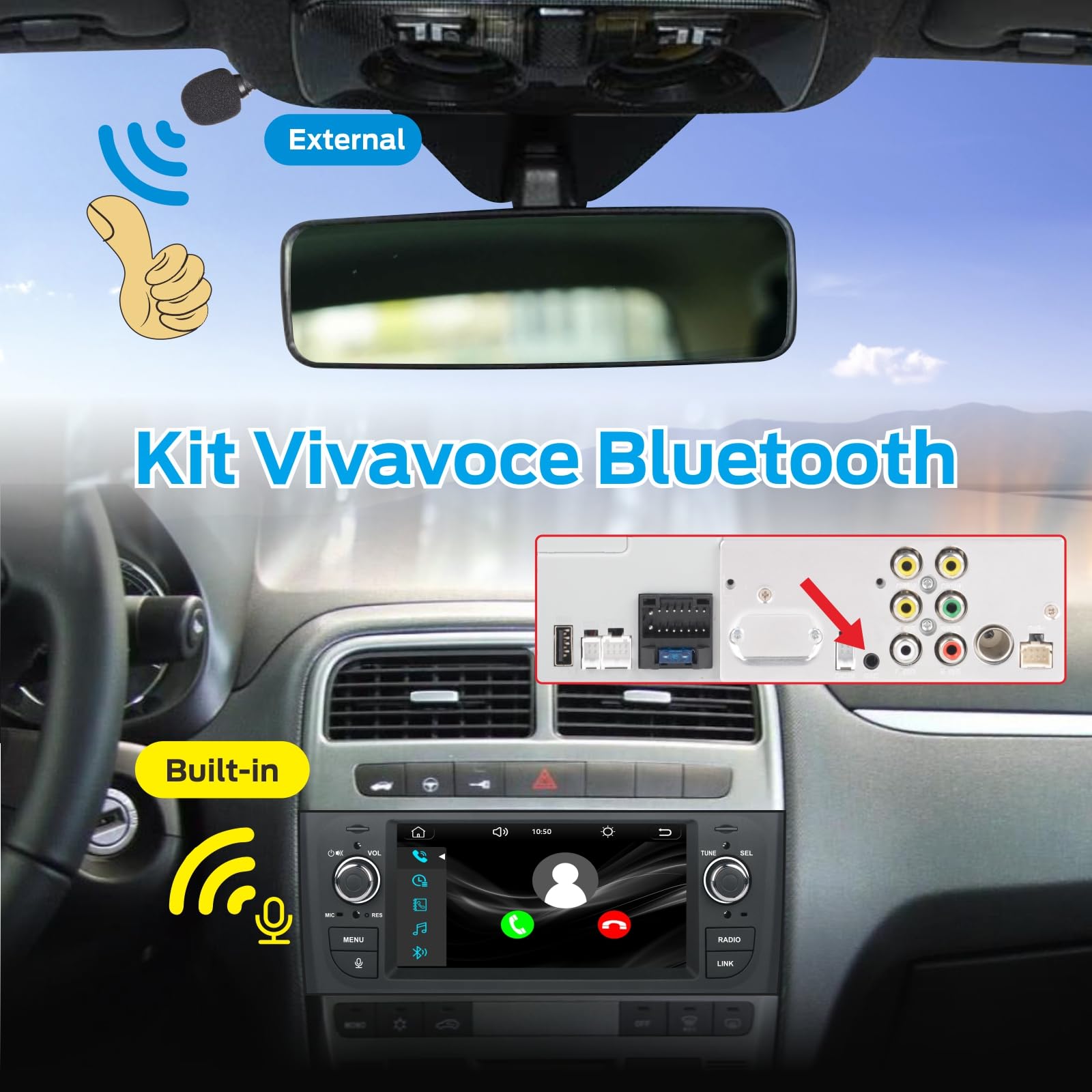 Autoradio Linux Avvio Lampo Compatibile Fiat Punto 2005-2009/Linea 2007-2011 | Installazione Rapida | CarPlay/Android Auto Wireless/FM/AM/RDS/USB | DSP 100W |