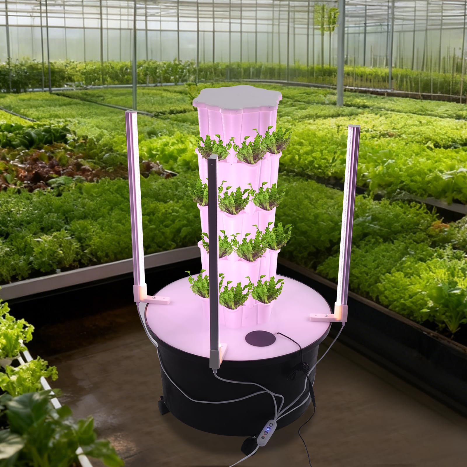 Kit de cultivo hidropónico vertical, 4 niveles, sistema hidropónico