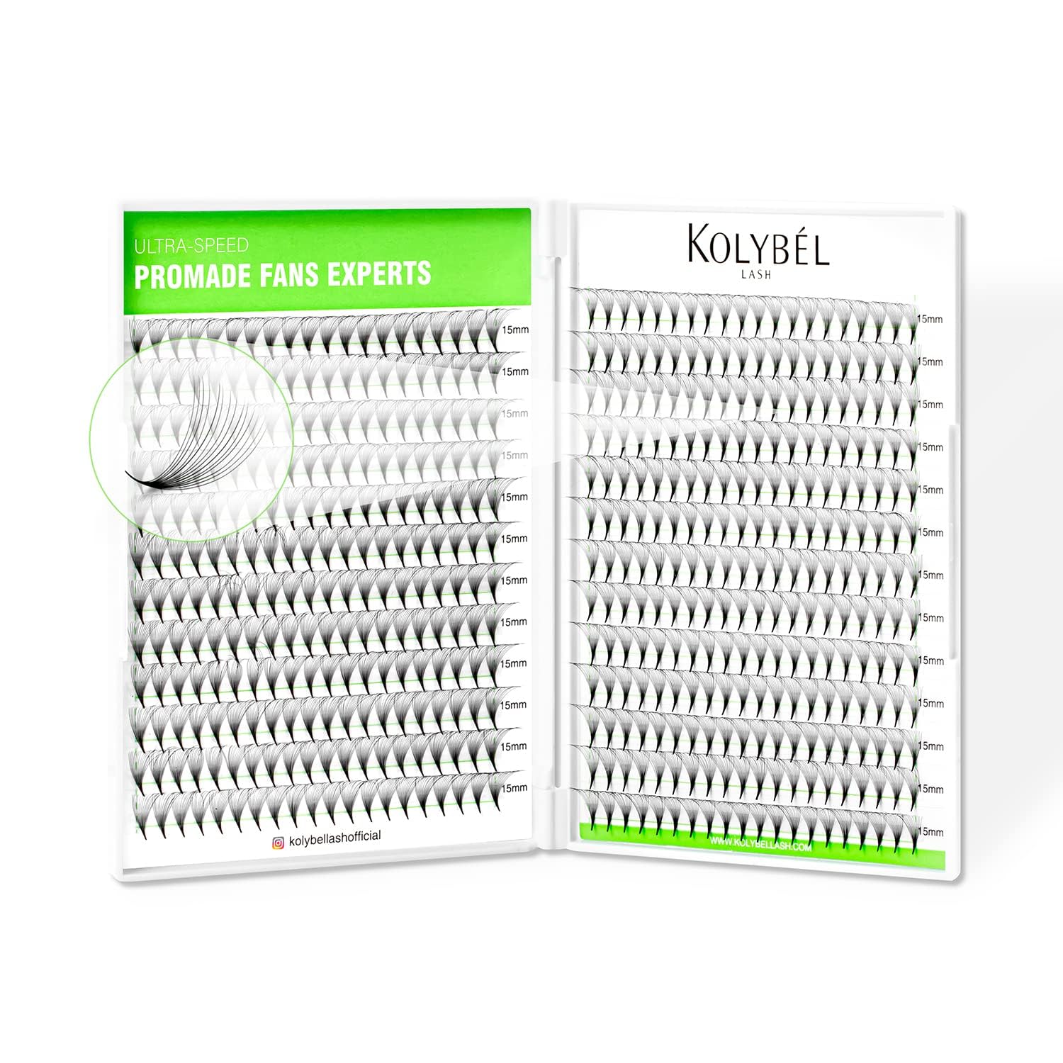 500 Pre made Fans Lash Extensions 14D 11mm Promade Lash Fans 0.03 D Curl Premade Eyelash Fans Pointed Thin Base Handmade Mega Volume Premade Lash