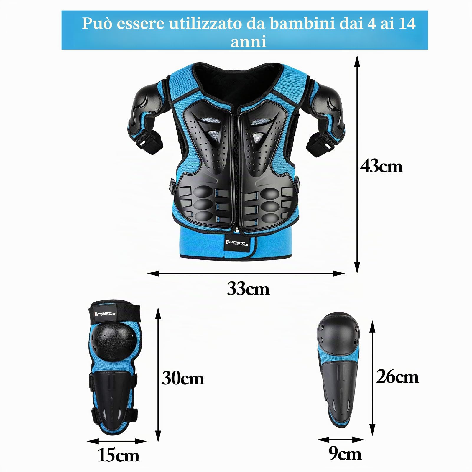 JUSTDOLIFE SET PROTETTORE SET DI SICUREZZA RESPALORE DI SICUREZZA CASA TAGLIO COPERTA PER KID (blu)