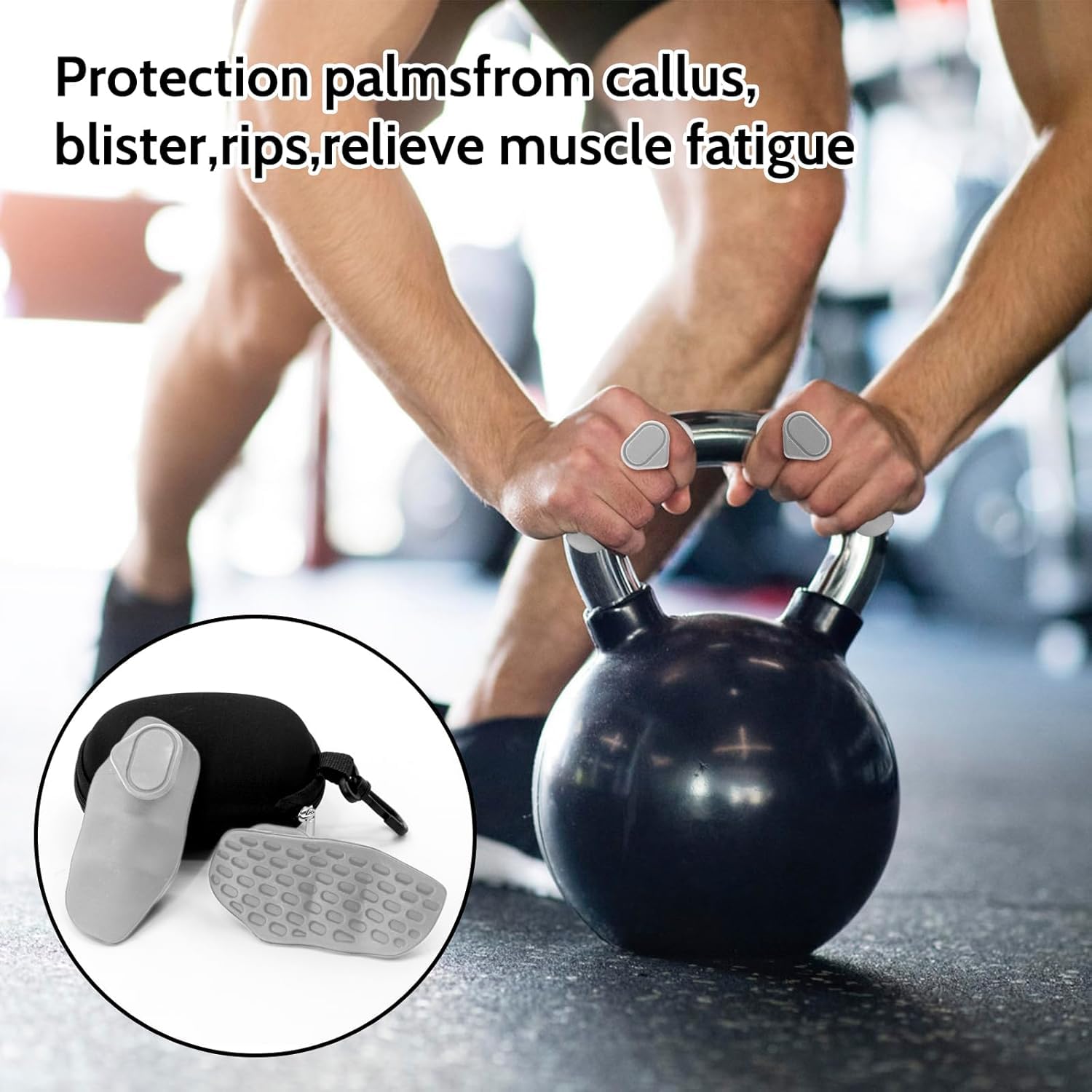 Poignées Antidérapantes Haltérophilie – Protection Paume, Caoutchouc Ergonomique, Pour Gym, Tractions, Soulevé De Terre, CrossFit, Homme & Femme