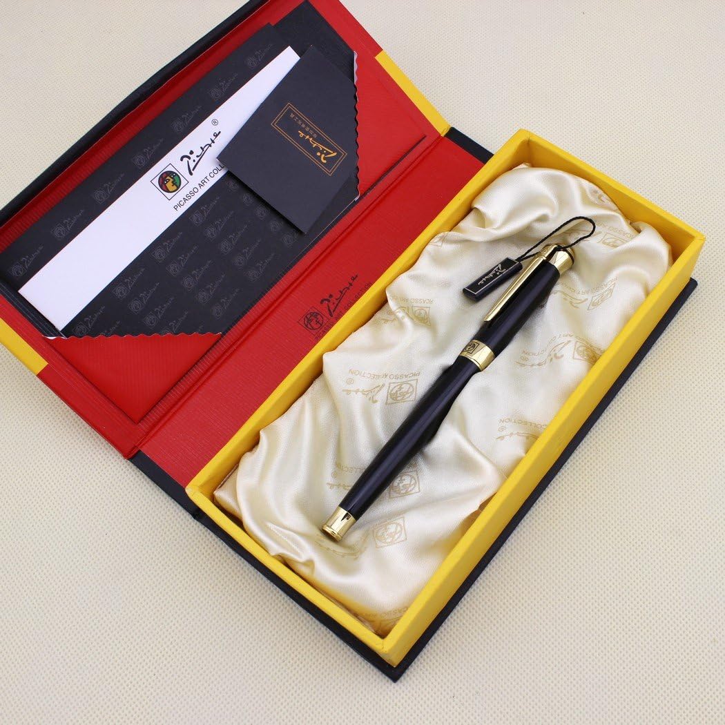 Gullor Advanced Picasso Rollerball Pen 903 Black Light with Golden Clip Pen