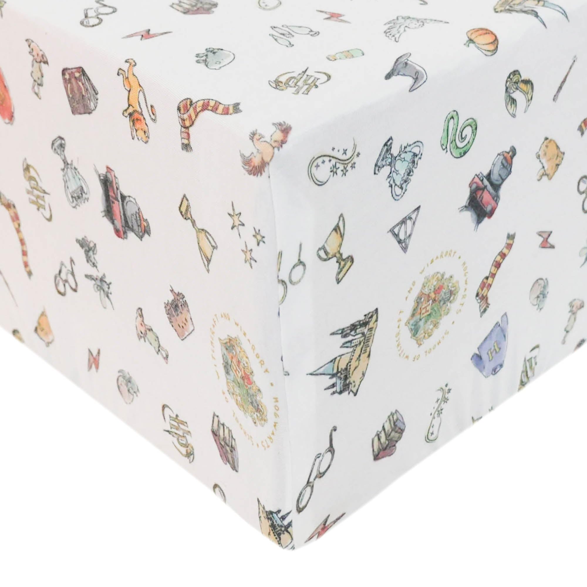 Copper Pearl Premium Knit Baby Crib Sheets: Breathable and Soft, Fitted Crib Sheets for Standard Baby Mattresses, Wizarding World