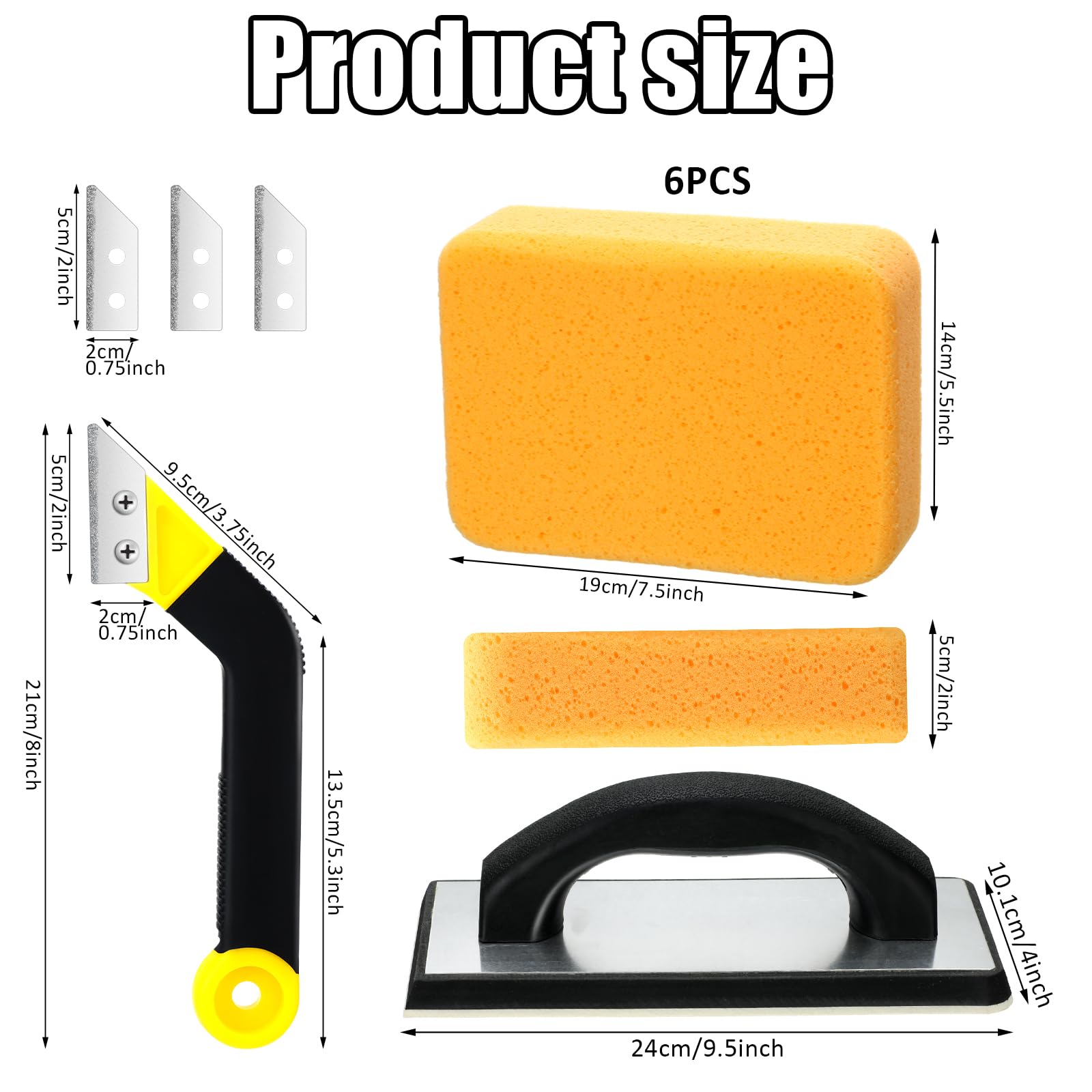 Blulu Grout Float Set - 11 Piece Tile Cleaning Kit -2