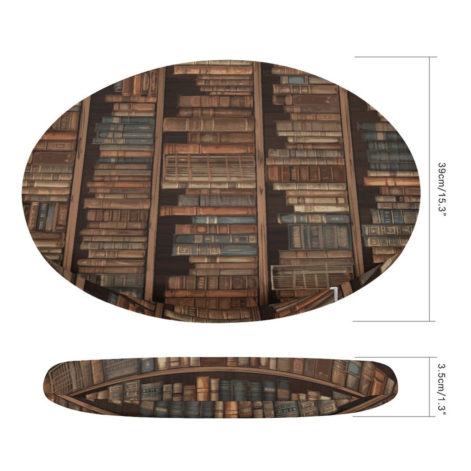 Biblioteka półka na książki, okrągła poduszka, z dodatkiem pianki z pamięcią kształtu, poduszka na krzesło, pokrowiec poliestrowy z zamkiem błyskawicznym, poduszka do siedzenia na łóżko, sofę