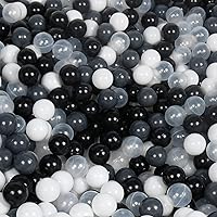 Vista 10 de 100 Pack de bolas para tienda de campaña de bolas, bolas de plástico coloridas libres de BPA, bolas de juego para bebés para pozo de bolas, casa