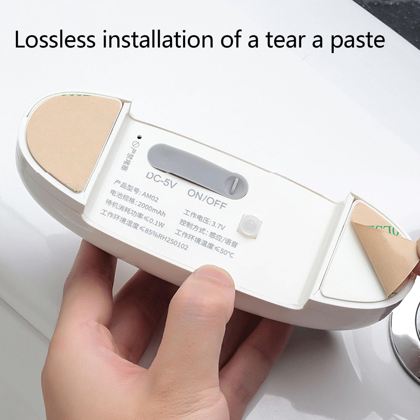 Adattatore automatico per sciacquoni igienici attivati dalla voce 2000 mAh a batteria a risparmio idrico Materiali ABS per bagni moderni Energie Efficiente WC Flushes Adapter