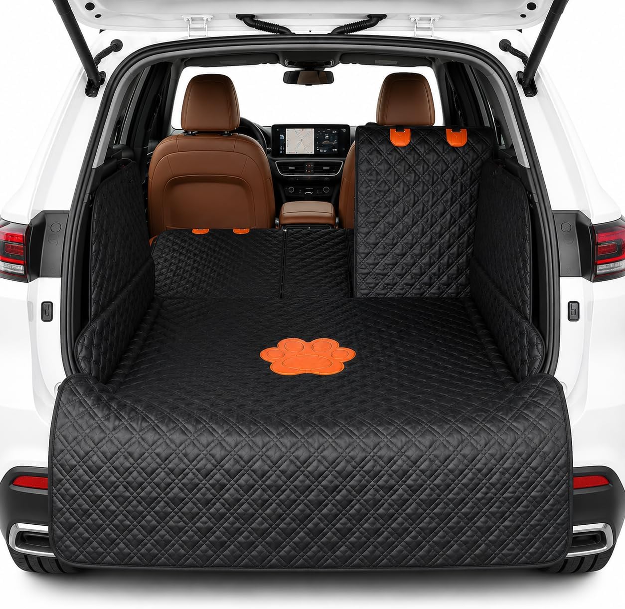 SUV Cargo Liner for Dogs,60/40 Split Seat Access,Waterproof Dog Trunk Cover