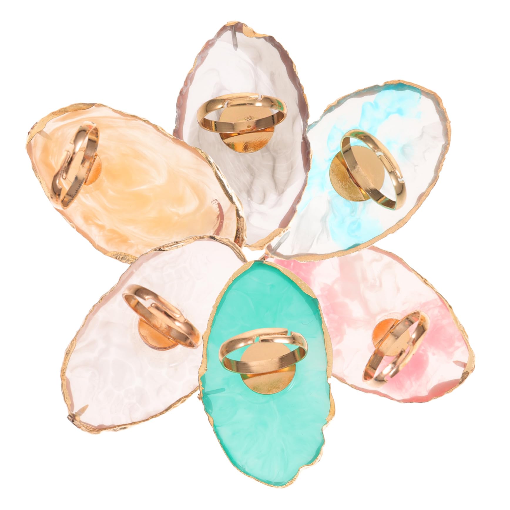 Beaupretty 30 Piezas Paleta de Anillos Placa de Color del Anillo de Dedo Paleta de Arte de uñas Esmalte de uñas Rings paletas de Anillos de manicura paletas de Arte de uñas de Anillo Cristal