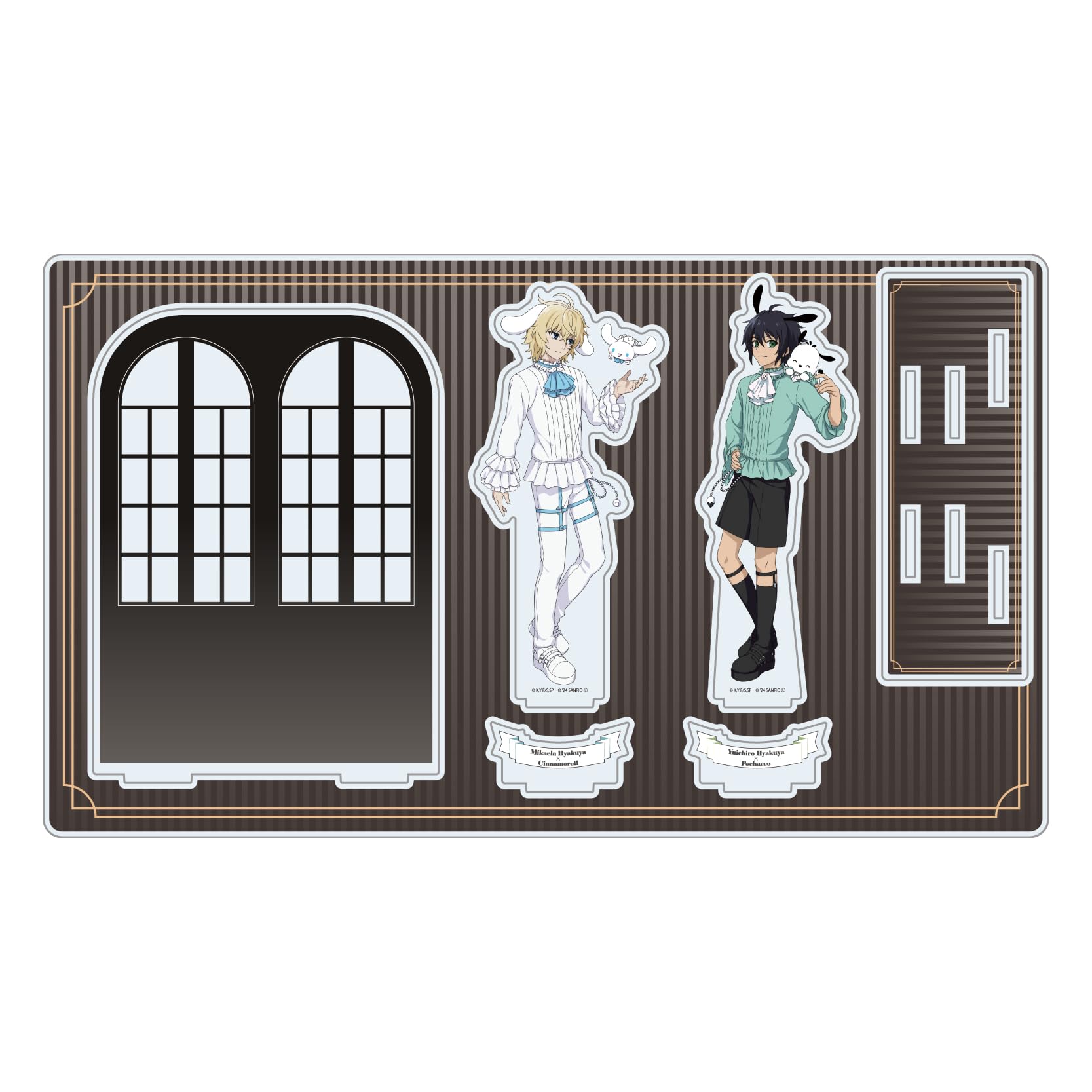 終わりのセラフ 優一郎 ミカエラ アクリルジオラマプレート サンリオ 終わりのセラフ×サンリオキャラクターズ 』より、描き下ろしイラスト