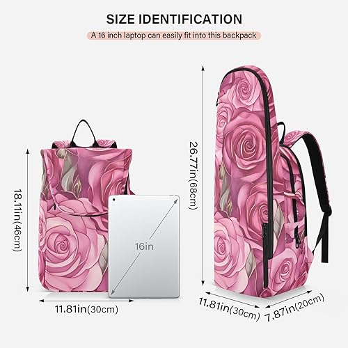 Miniatura 3 de Bolsa deportiva de tenis para mujer, grande, resistente, rosa, rosa, para raquetas de bádminton, para mujeres y hombres, bolsa para raquetas de