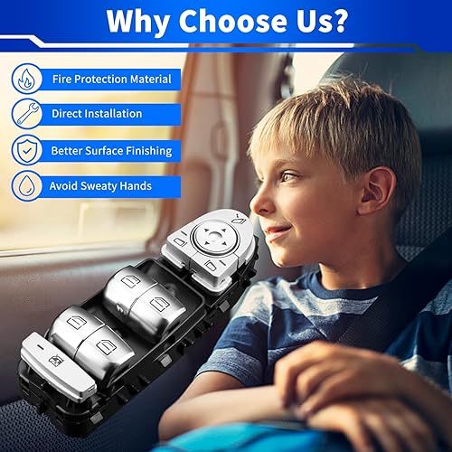 Miniatura 6 de YZHIDIANF 2059056811 Interruptor de control de ventana delantero izquierdo del lado del conductor para Mercedes-Benz GLC300 C350e C63 C63s C300 C43