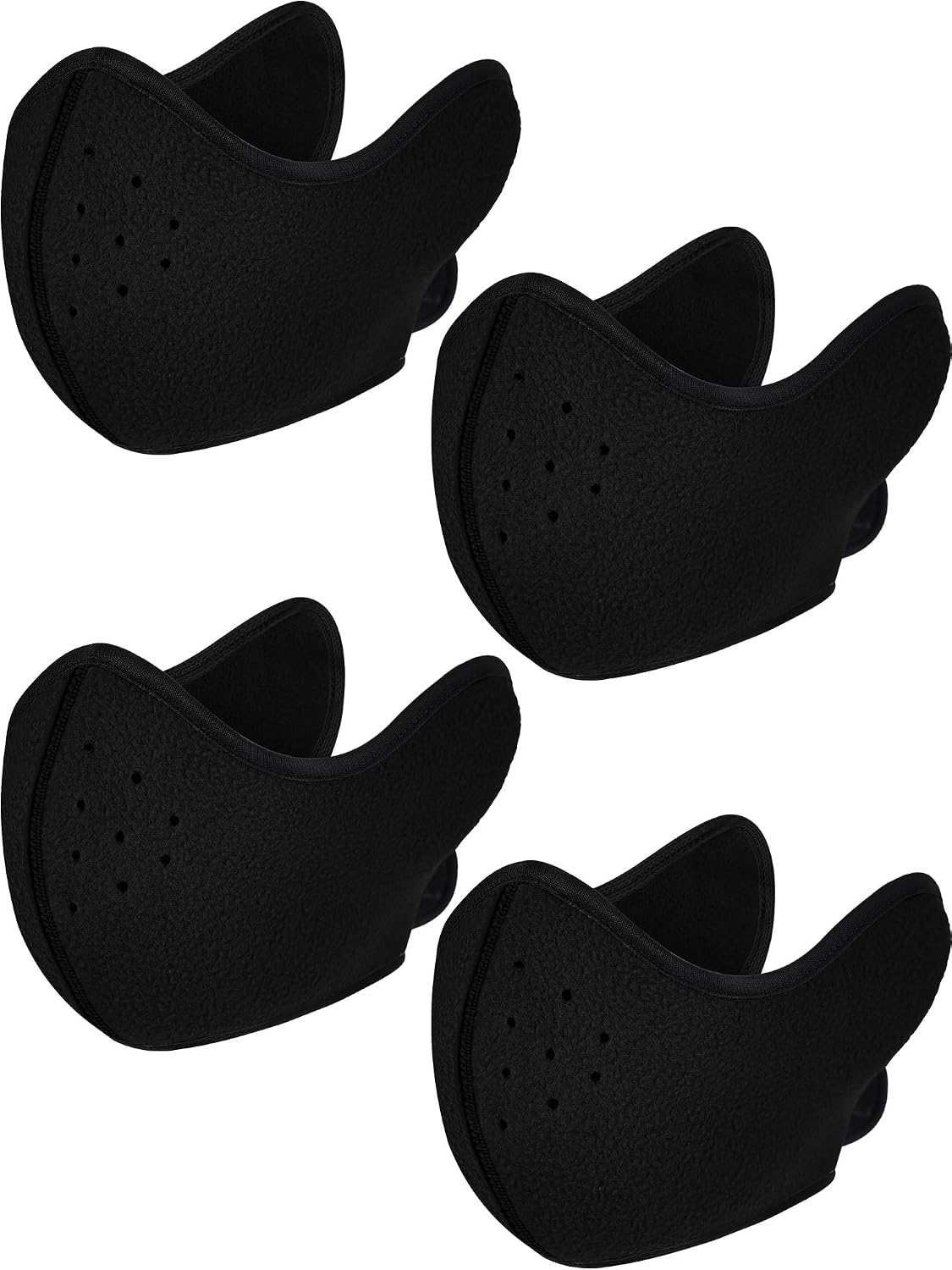 Geyoga 4 Pieces Winter Face Cover Fleece Neck Gaiter Unisex Breathable Neck Warmer with Earmuffs