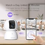 3-Pack Security Camera Indoor, 3K Pet/Dog Camera with Phone App/Speaker, 5G PTZ WiFi Baby Monitor Cameras for Home Security, 0-Glow Night Vision, No-Monthly-Fee AI Tracking Facial Recognition