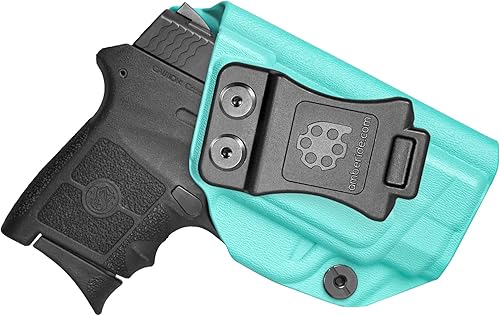 Vista 47 de Amberide Bodyguard 380 Laser Holster, IWB Kydex Concealed Carry Holster for S&W Bodyguard 380 with Crimson Trace Laser, Adjustable Cant and Blanco