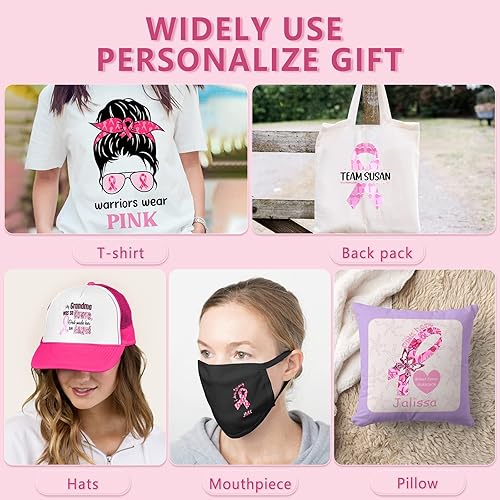 Miniatura 3 de Tintnut Vinilo de transferencia de calor HTV con cinta rosa, 10 hojas de 12 x 10 pulgadas, vinilo termotransferible para planchar para camisetas y