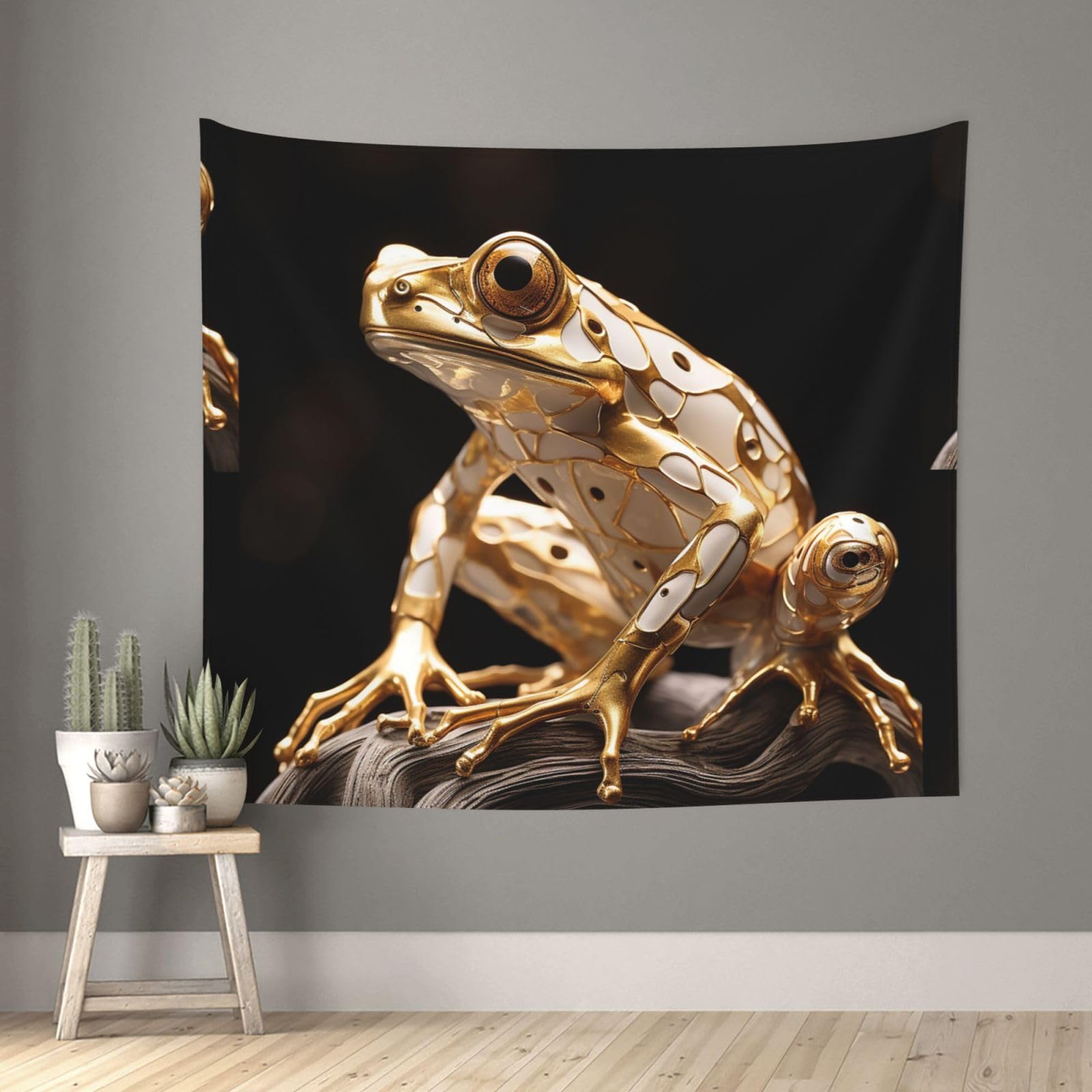 QMKFWT Living Room 60x51 InchHeavy Industry Frog Tapestry Backdrop Wall Hanging Flag Indoor Outdoor Wall Art Tapestries Wall Decor Blanket Beach Throws Funny Banner Poster for Dorm, Bedroom