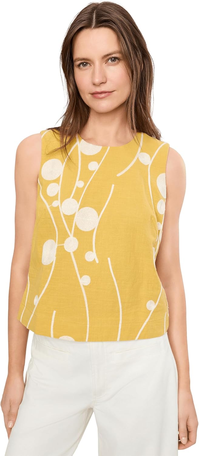 Liverpool Los Angeles Sleeveless Button Back Woven Top
