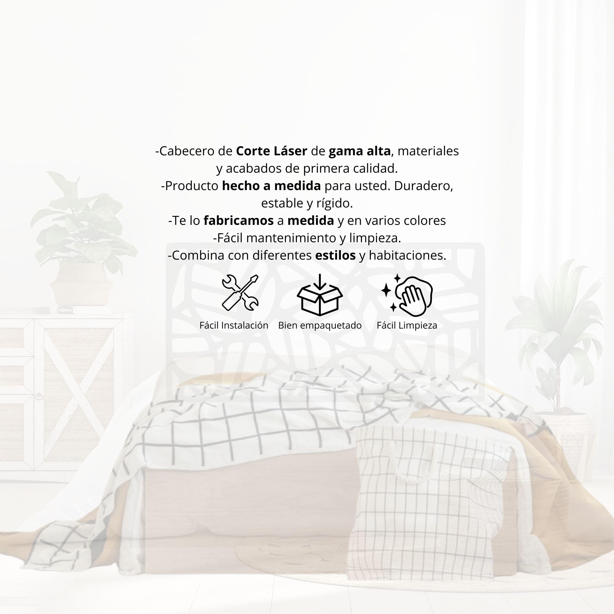 El Herrero Cabecero de Forja Corte Láser Kora | Cabezal para Cama de Matrimonio e Individual | Producto Artesanal de España