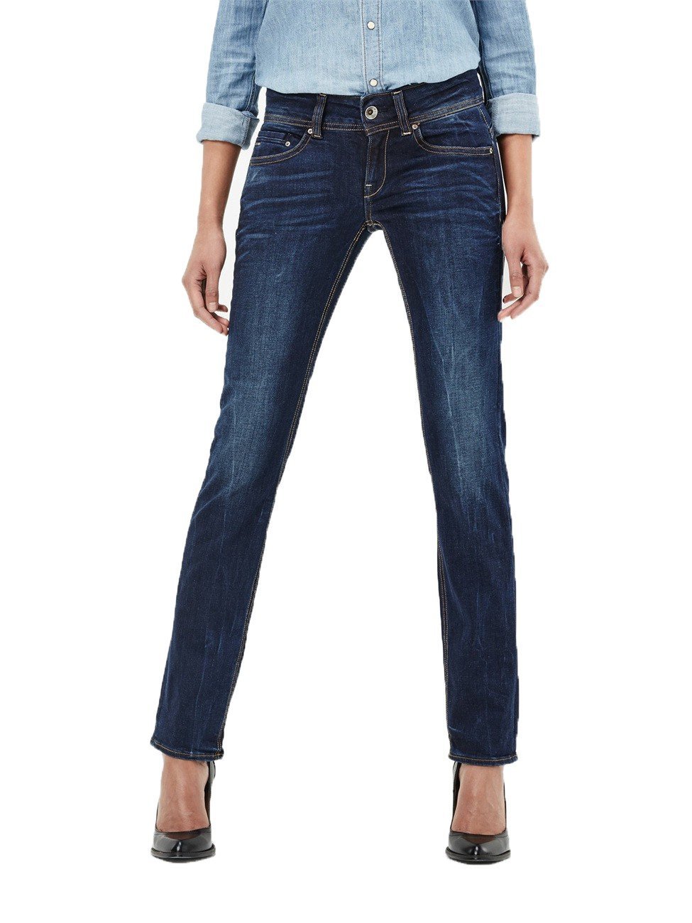 G-STAR Women's Midge Saddle Straight Jeans