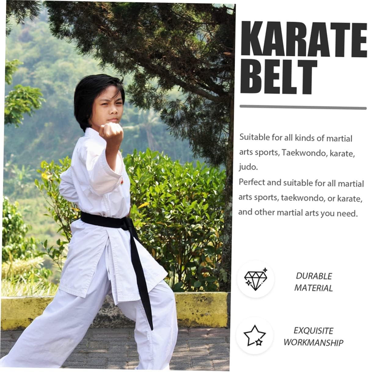Toddmomy Taekwondo Belt Purple Gym Women Waist Weight Belt Green Belts Karate Belt Martial Arts Studded Belt