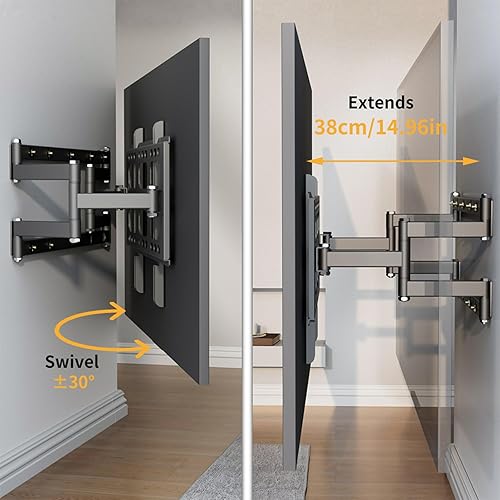 Miniatura 3 de Soporte de pared para TV de 55 a 100 pulgadas, hasta 264 libras, soporte de TV con extensión, soporte de pared para televisores de movimiento