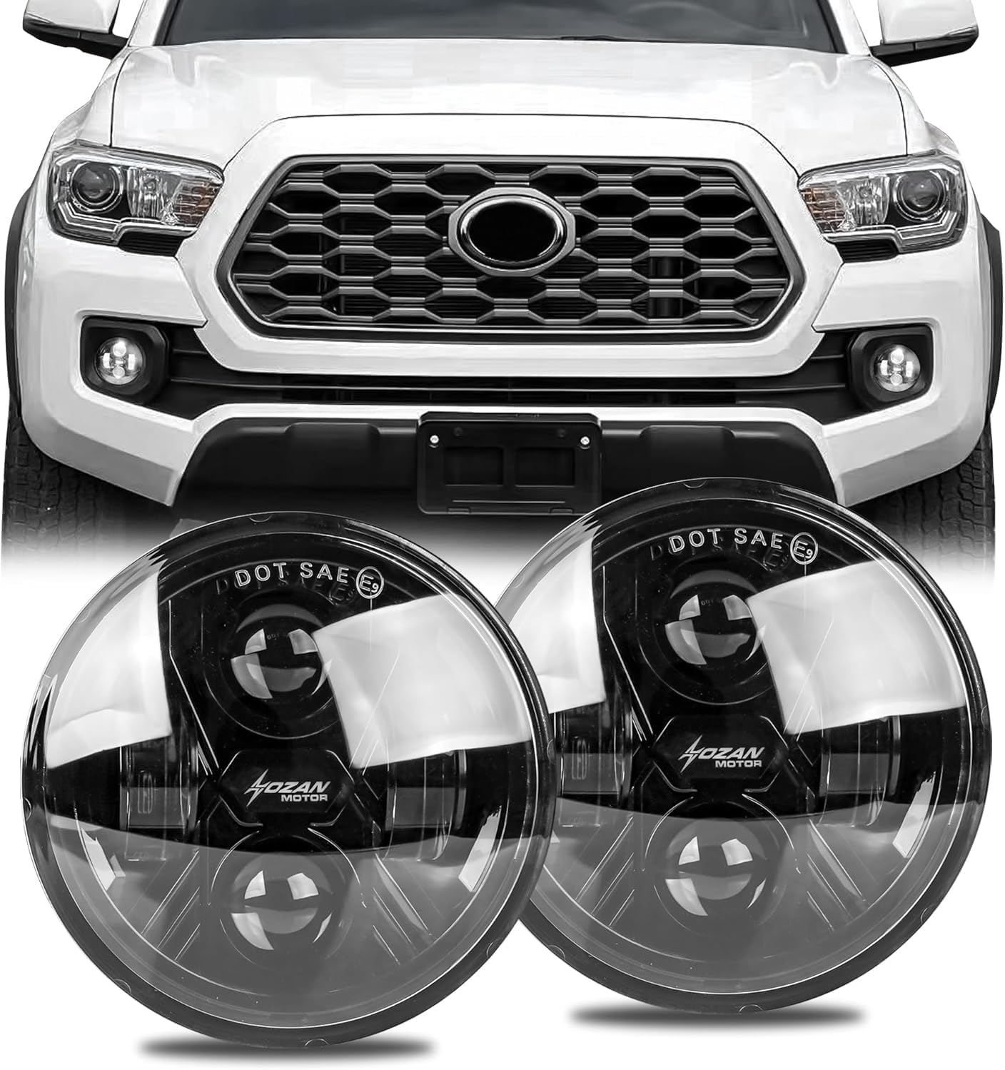 4 Inch Round LED Fog Lights for Jeep Wrangler JL/JLU Gladiator JT 2018-2024, 30W White & Amber Fog Light Assembly Off-Road Lamps Front Bumper LED Fog Lights Accessories, DOT Approved