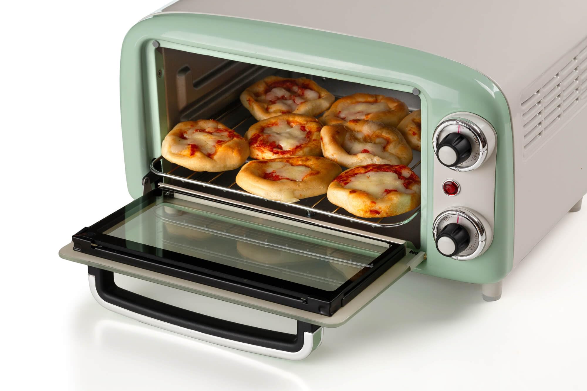 Ariete 3919 Forno Elettrico Vintage 800W 10L Doppio Vetro Zielony