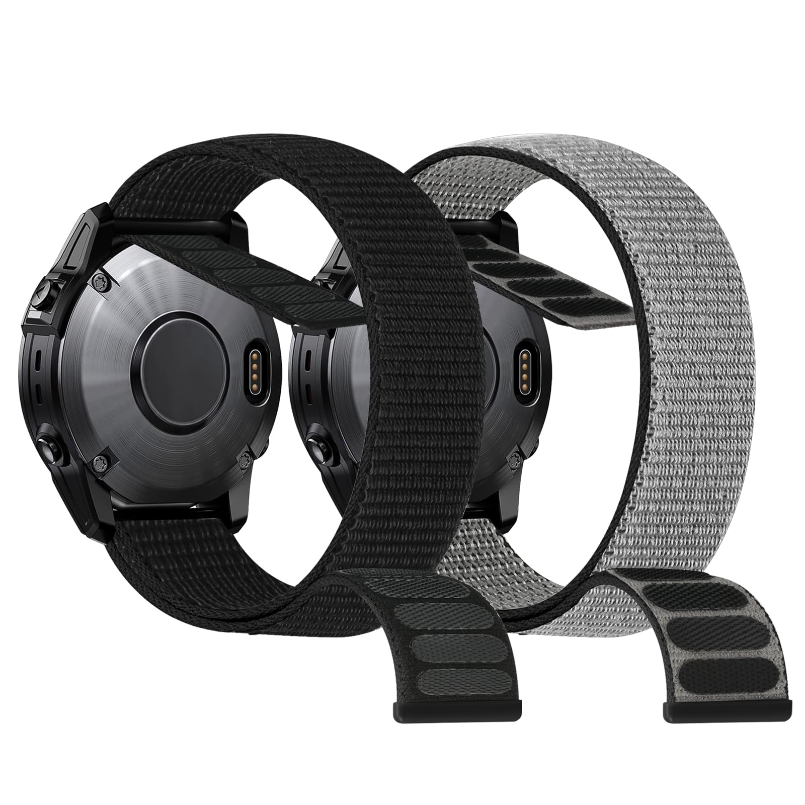 22mm QuickFit Watch Strap Compatible with Garmin Tactix 8/Fenix 8 47mm/Fenix E 47mm/Fenix 7/6/5, Nylon Hook Loop Quick Dry Strap for Garmin Quatix 8 47mm/Quatix 7/6,Instinct 4/3 45mm