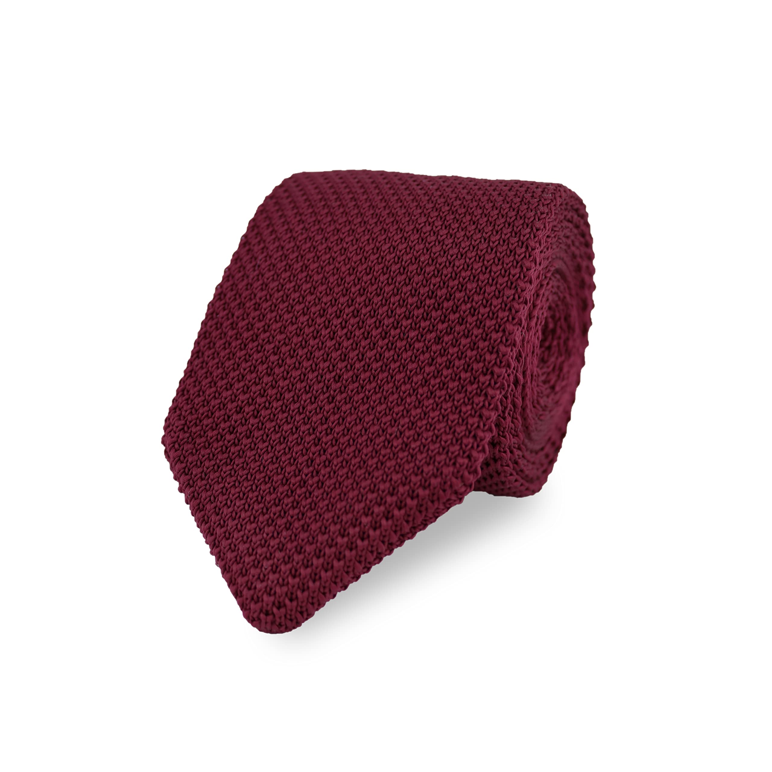 The Gents Lab Wine Red Children's Diamond End Knitted Neck Tie Made From 100% Soft Polyester | Over 20+ Colours (Wine Red)