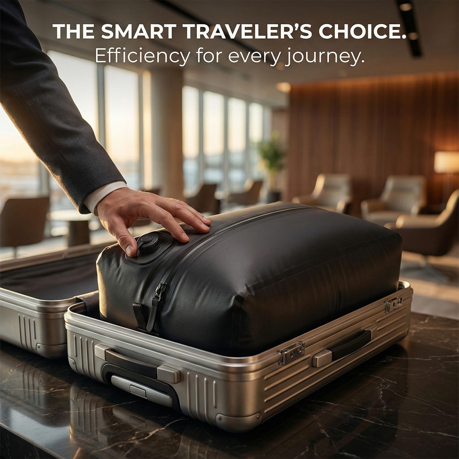SIXRUN Bolsa de Compresión Al Vacío, Bolsa de Compresión para Equipaje de Viaje con Sellado Hermético y Tecnología de Vacío para Viajes, Camping y Uso Diario.