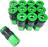 Vista 1 de Accesorios de manguera de aire, kit de acoplador de aire NPT hembra de 1/4 de pulgada, 12 piezas de accesorios de compresor de aire, accesorios