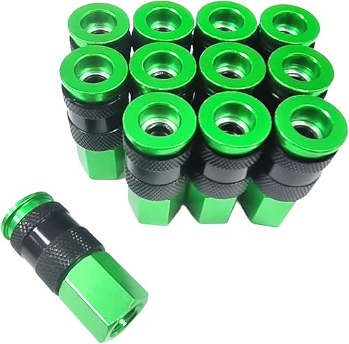 Accesorios de manguera de aire, kit de acoplador de aire NPT hembra de 1/4 de pulgada, 12 piezas de accesorios de compresor de aire, accesorios de