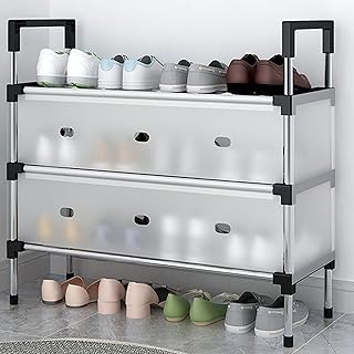 シューズラック スリム 靴収納 靴棚 省スペース 大容量 組み立て式 ホワイト 靴置き コンパクト 分割可能 狭い 玄関 廊下 66*29*77 クローゼット アパート用 靴箱 下駄箱 靴入れ シューズラック 幅66cm 収納 大容量 スリム 靴箱 [XCZYL]