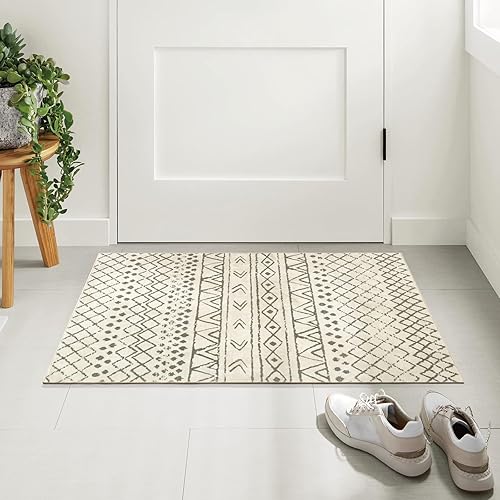 Miniatura 7 de Tapete lavable a máquina, estilo bohemio, tribal, tradicional, para cocina, cubierta de suelo, plegable, delgado, para interiores, entrada, baño,