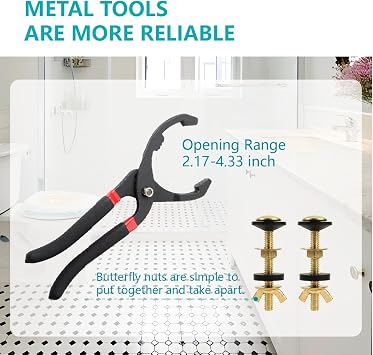 2 Dual Flush Toilet Repair Kit Includes Metal Tool & Bolt