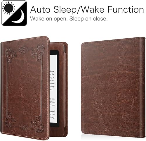 Miniatura 4 de Fintie Folio para Kindle Paperwhite - Funda de cuero vegano, anti golpes, estilo libro con reposo y despertador automático (Se ajusta a la nueva 10a