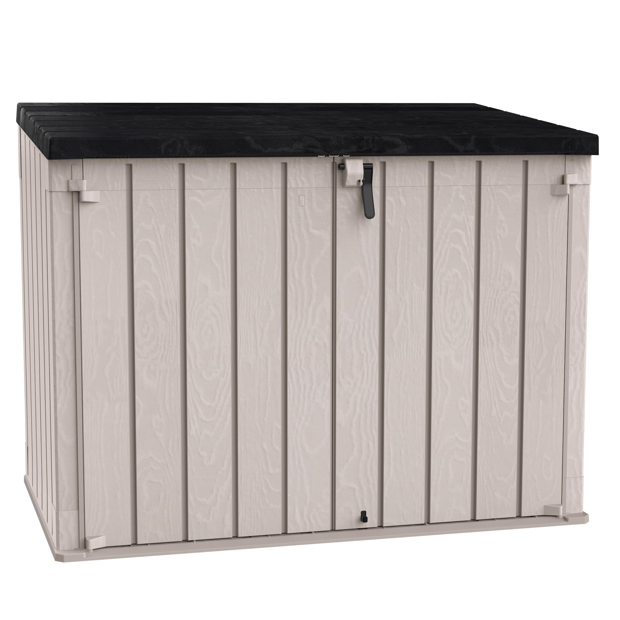 Toomax Stora Way plus 2XL 2770 litri, baule portattrezzi 178x109x140h cm colore grigio talpa/antracite, porta bidoni spazzatura con coperchio assistito, resistente ai raggi UV, ideale per esterni
