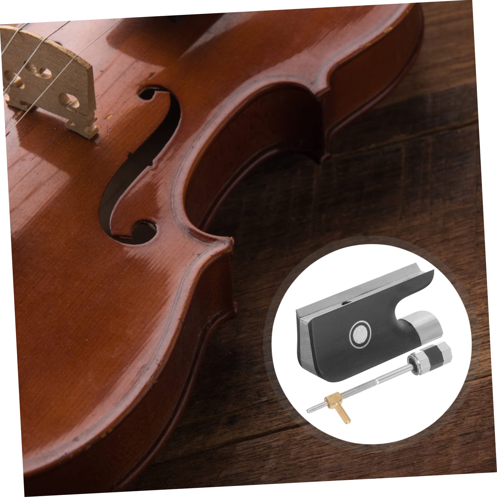 BESTonZON 4 Set fornitura violino accordatore per violino a clip nasetto di ricambio per violoncello archetto archetto per rana ad per violoncello del rame