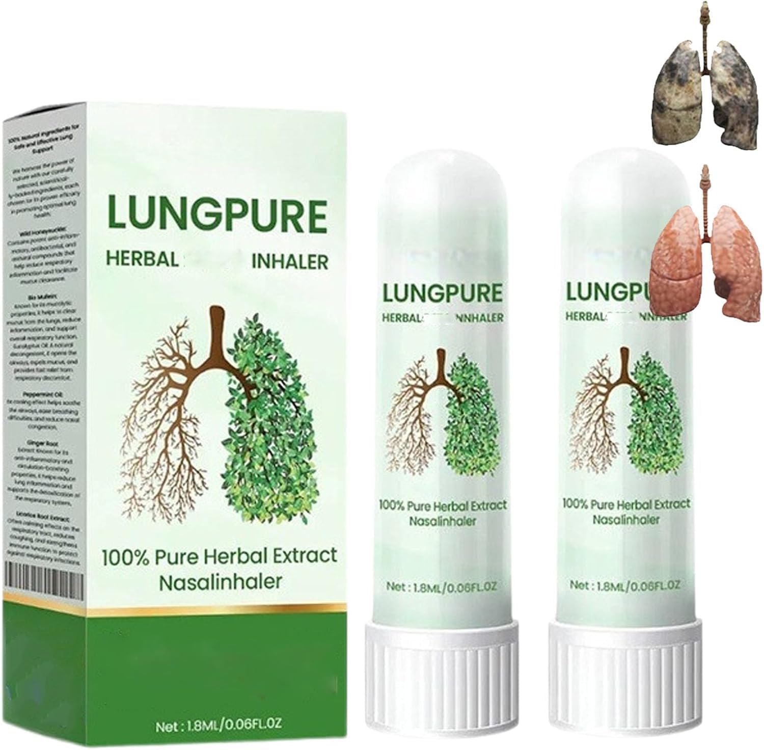 CalmDerm  Inhaler, CalmDerm Herbal Inhaler, Timilk LungPure Herbal Inhalers, Herballung Cleansing Inhalers for Women Men 2