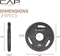 Vista 4 de CAP Barbell 2-Inch Olympic Weight Plate Multiple Options