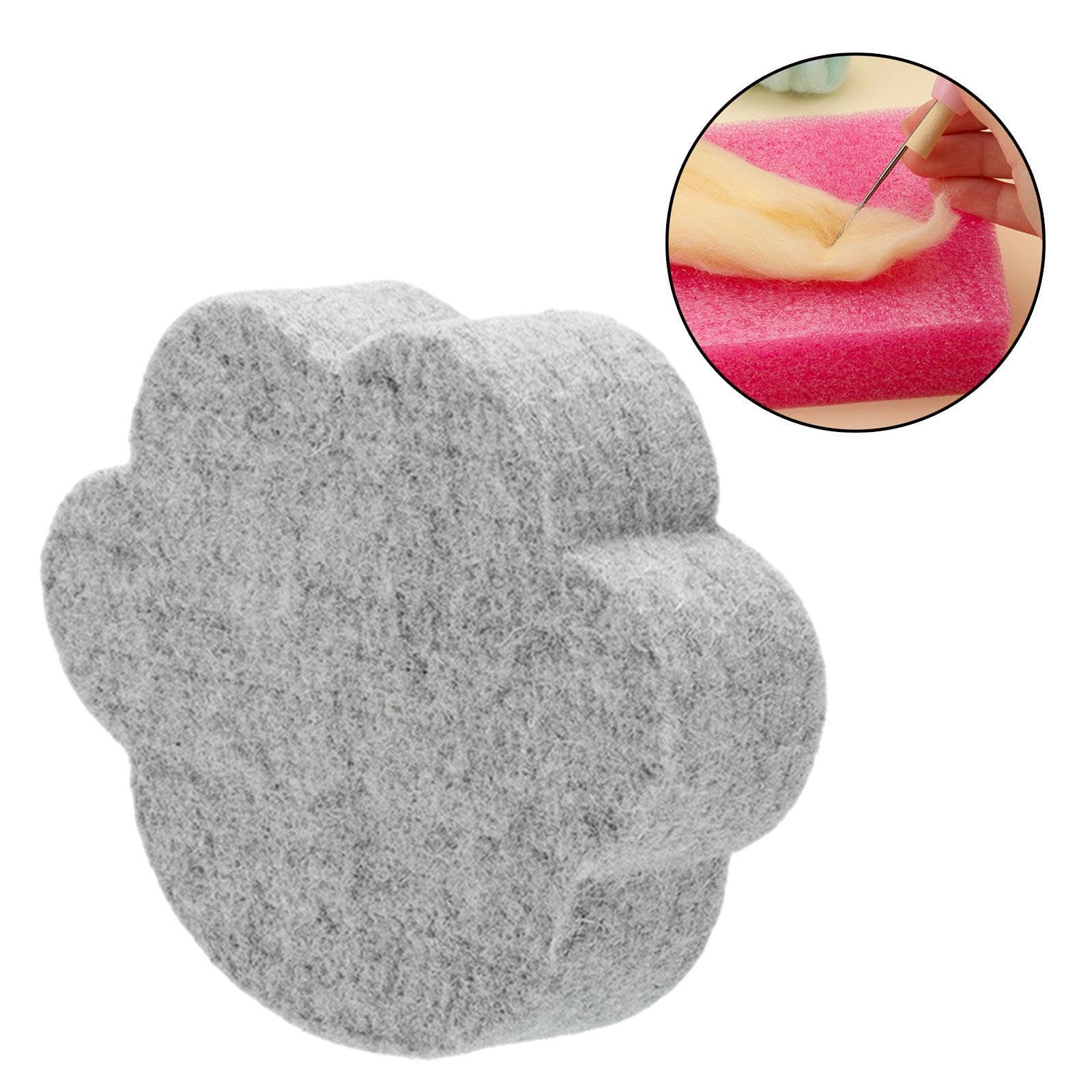 KSJOAIDDE Nadelfilz-Pads, Pfotenform, DIY-Fittings, Nassfilzen für Präzisionsfilzen, 15 x 18,5 x 3 cm, 5 Stück