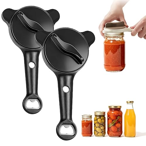 2Pcs 2026 New 4-in-1 Jar Opener-Adjustable Stainless Steel Lid Remover