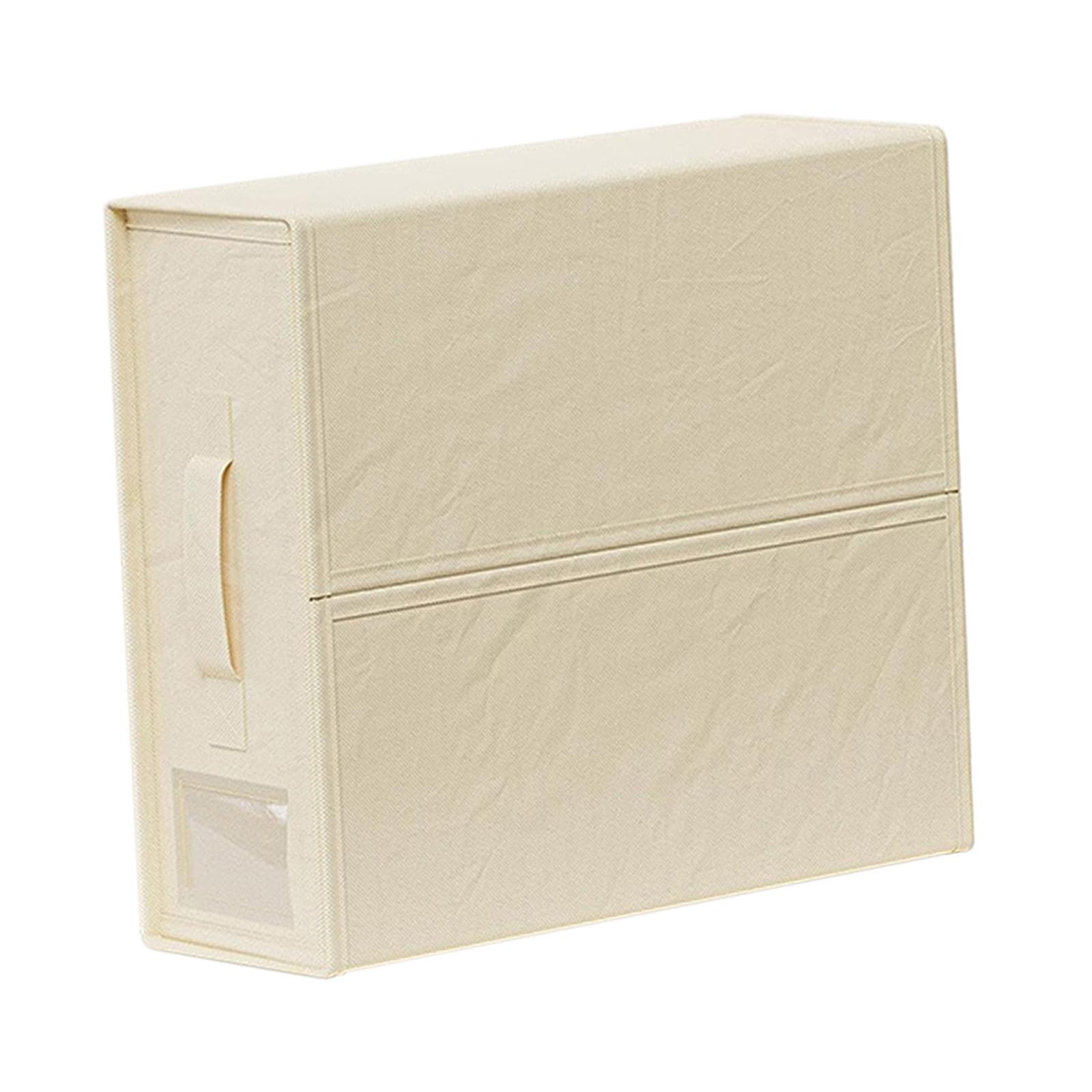 Bed Sheet Organizer Foldable Sheet Storage Box for Pillowcases Beige-image-1